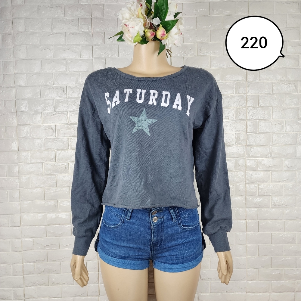grays thread sleepwear medium gray crop top